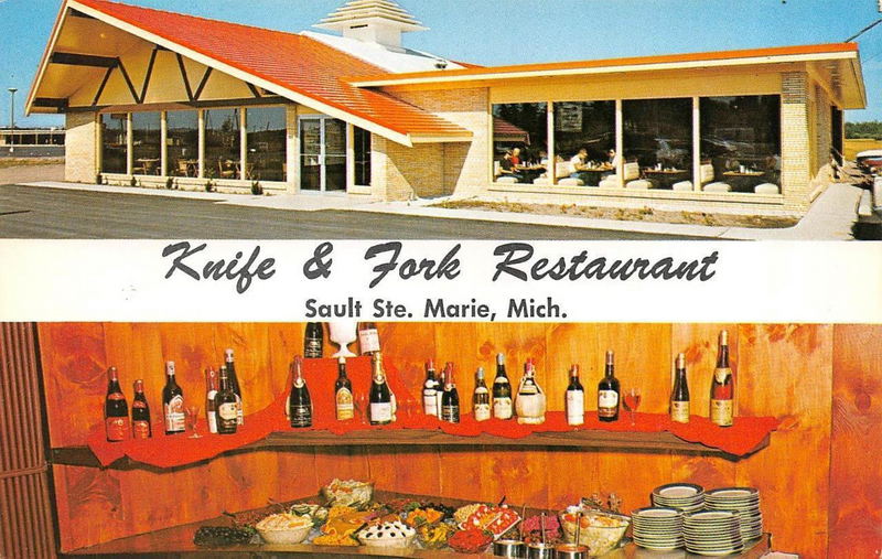 Knife & Fork Restaurant - Vintage Postcard (newer photo)